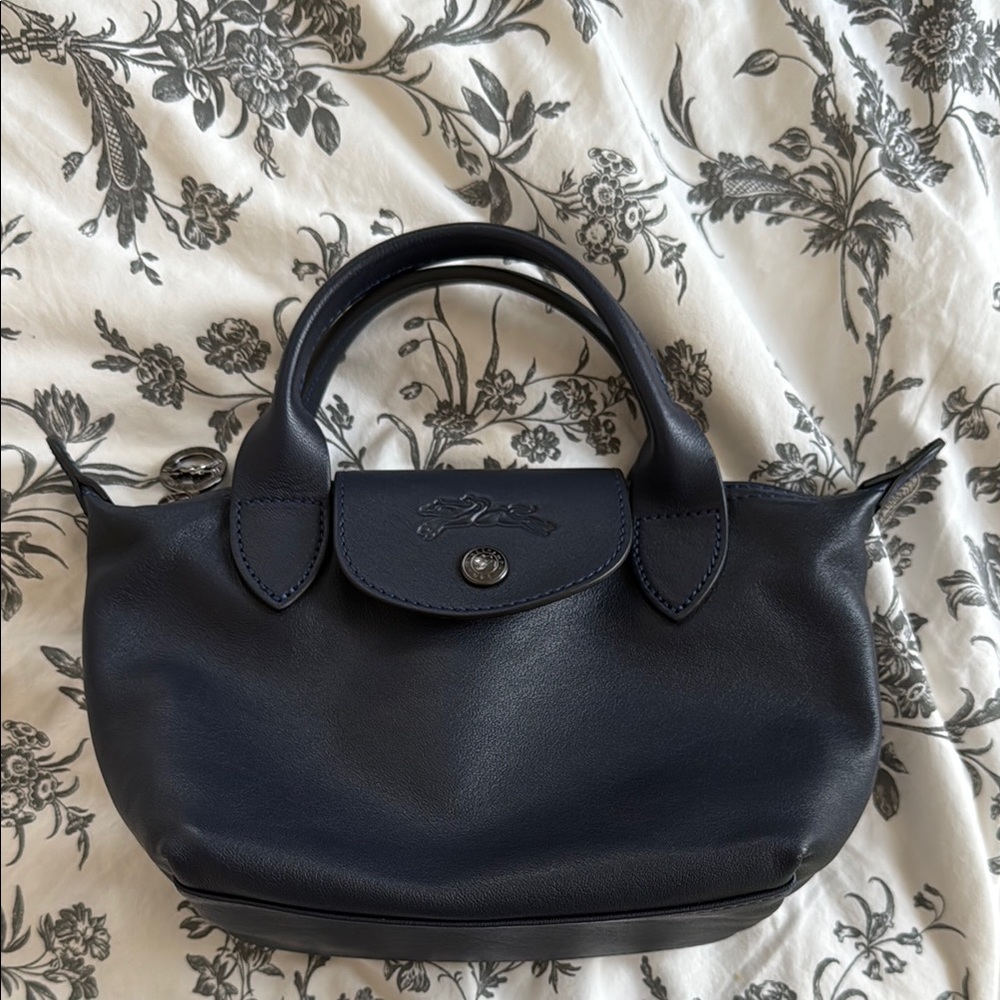 Longchamp Mini Navy Blue Lepliage